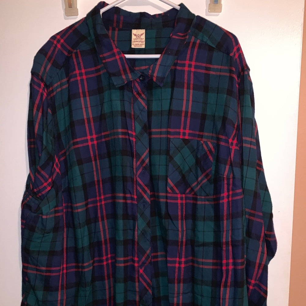 Faded Glory women’s plaid shirt - size 4X - Picture 1 of 2